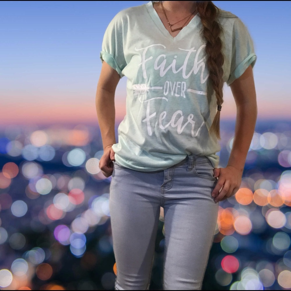 ⛪️ FAITH over FEAR Christian Jesus shirt